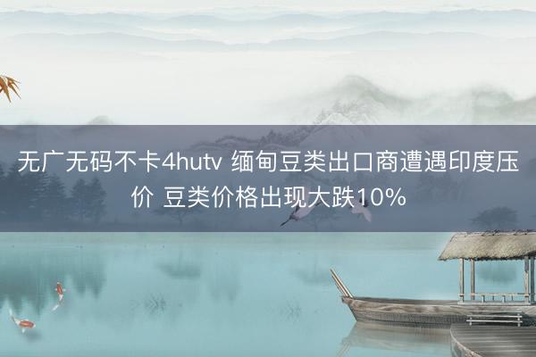 无广无码不卡4hutv 缅甸豆类出口商遭遇印度压价 豆类价格出现大跌10%