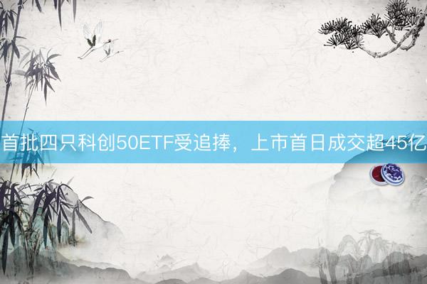 首批四只科创50ETF受追捧，上市首日成交超45亿