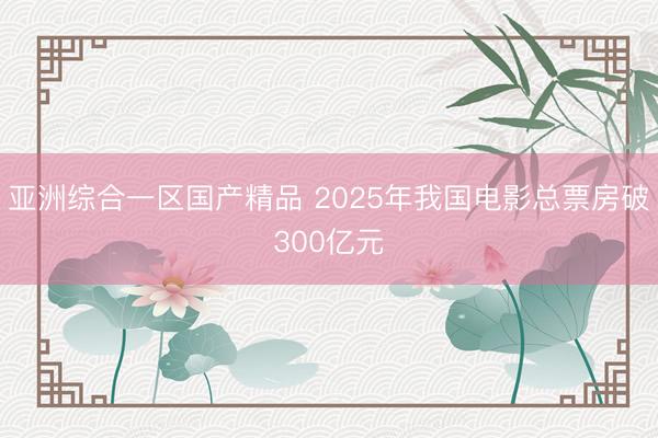 亚洲综合一区国产精品 2025年我国电影总票房破300亿元