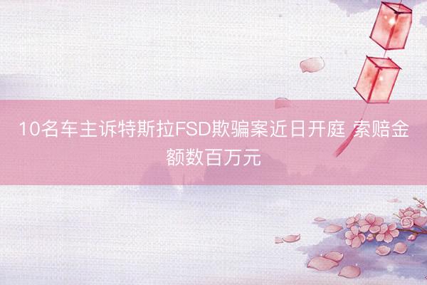 10名车主诉特斯拉FSD欺骗案近日开庭 索赔金额数百万元