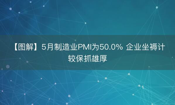 【图解】5月制造业PMI为50.0% 企业坐褥计较保抓雄厚