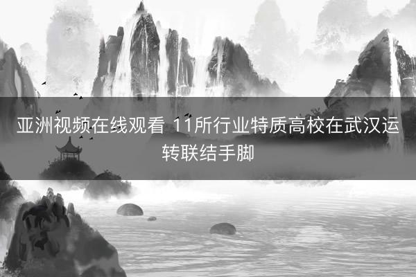 亚洲视频在线观看 11所行业特质高校在武汉运转联结手脚