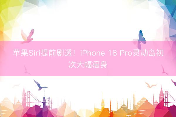 苹果Siri提前剧透!iPhone 18 Pro灵动岛初次大幅瘦身
